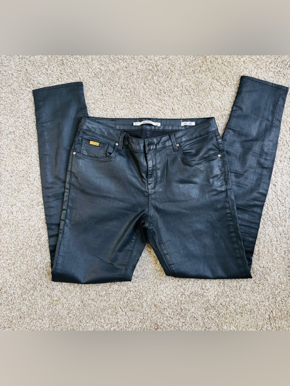 Zara premium Black Coated Skinny Jeans
